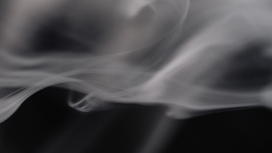Smoke On Black Background Close-Up