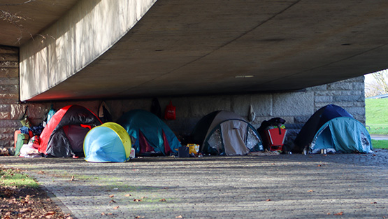 un-housed encampment