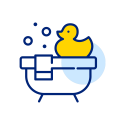 ducky and bubble bath icon