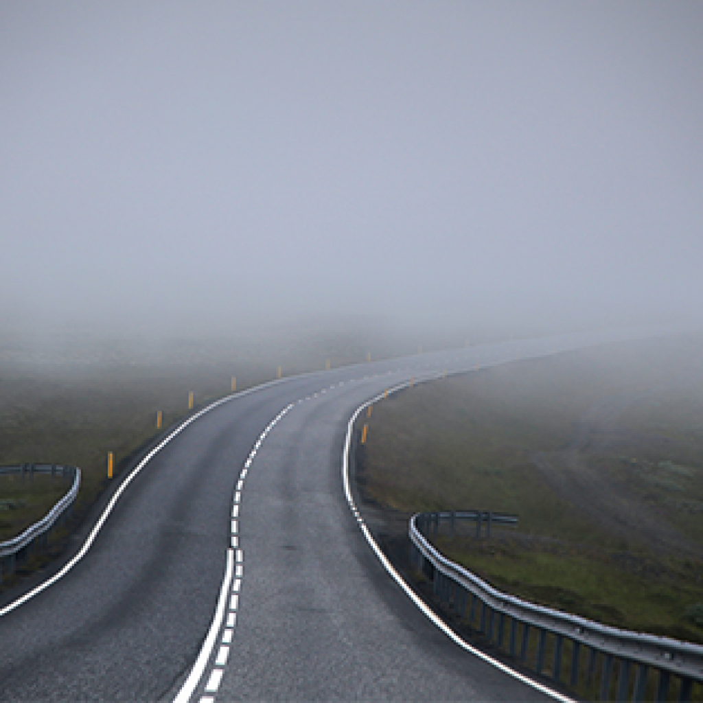 Image of a lonely winding road.