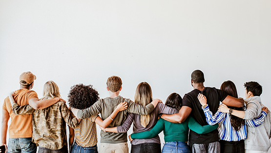 folks are holding each other in support