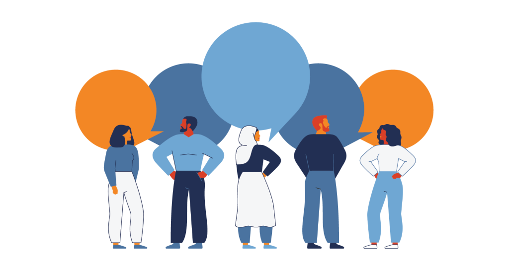 6586_image_1 Folks chit chatting.