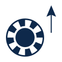 Increase gambling icon.