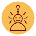 Upset icon.