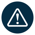 Alert or danger icon.