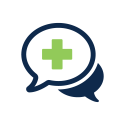 Healthcare chat icon.