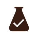 Laboratory clinical test vector icon. Medical approved product health safe certificate label seal.